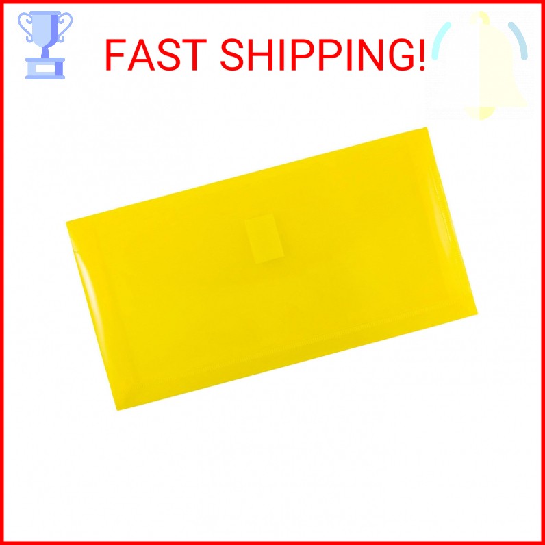 JAM PAPER Plastic Expansion Envelopes with Hook & Loop Closure - #10 Booklet Wal