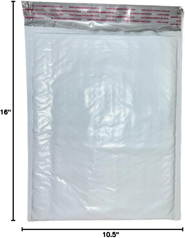 Poly Bubble 50#5 10.5X16 Poly Bubble Padded Envelopes Mailers Case 1