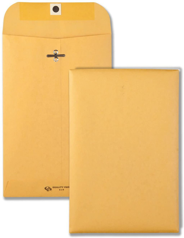 100 Pcs CLASP ENVELOPES 6x9 28lb Kraft Shipping Mailing Gummed Business Manila gallery