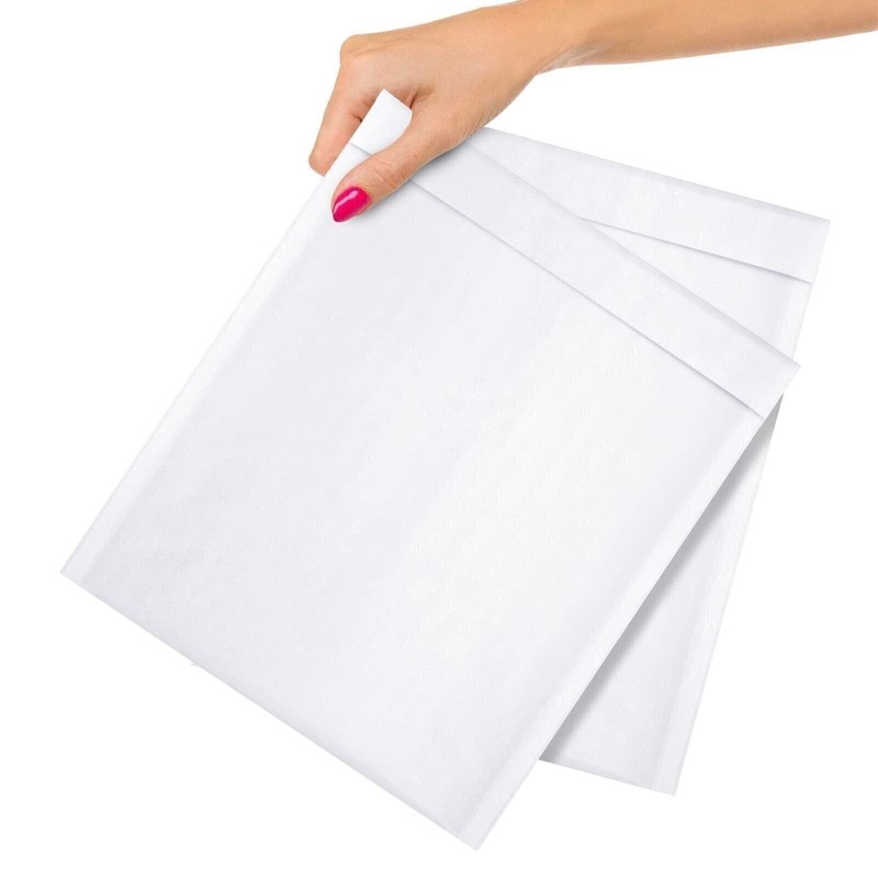 400 White Kraft Bubble Padded Envelopes 8.5 x 11