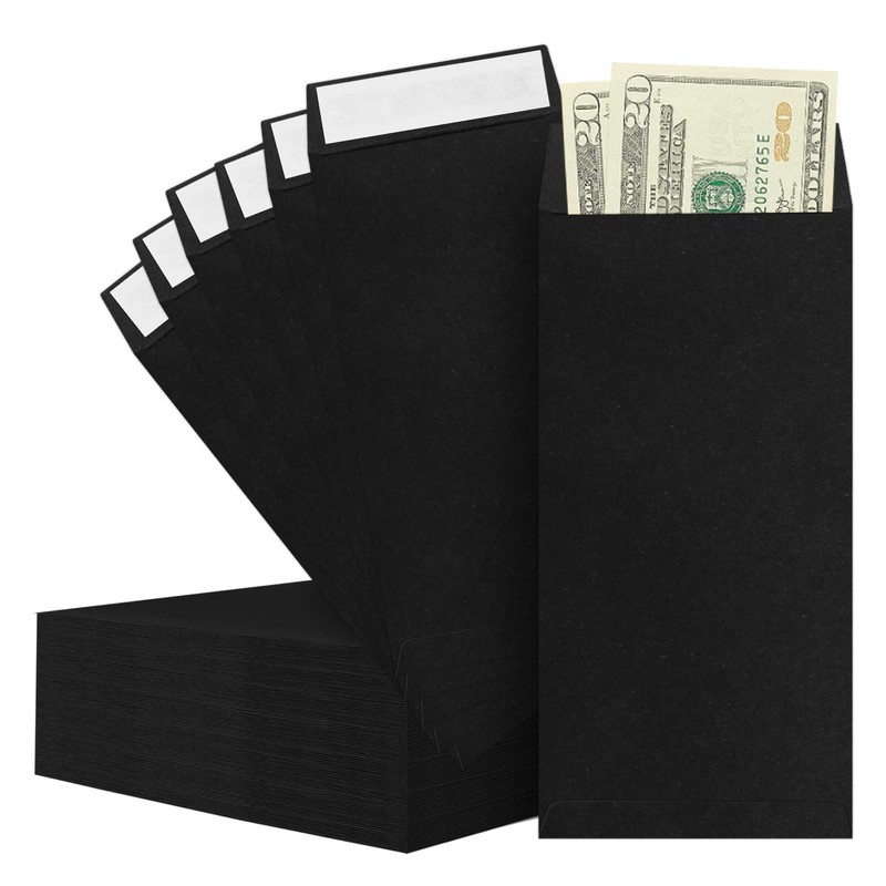 Cash Envelopes -120 Envelopes Money Saving Challenge, 3.2X6.6Inch Black Money