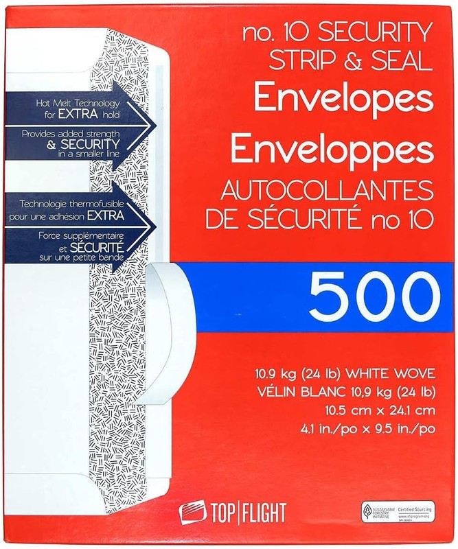 Security Letter White Business Envelopes Self Stick Bulk 500 Peel Seal Tinted