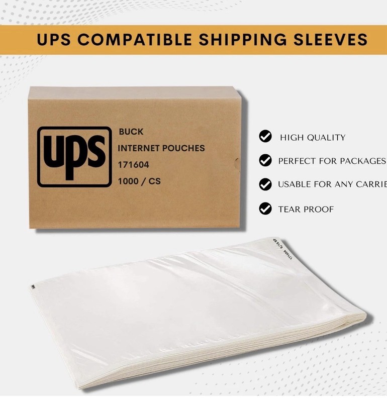 1000 7×10 Clear Internet Address Pouches/Sleeves UPS/Fed Ex/USPS Free Shipping