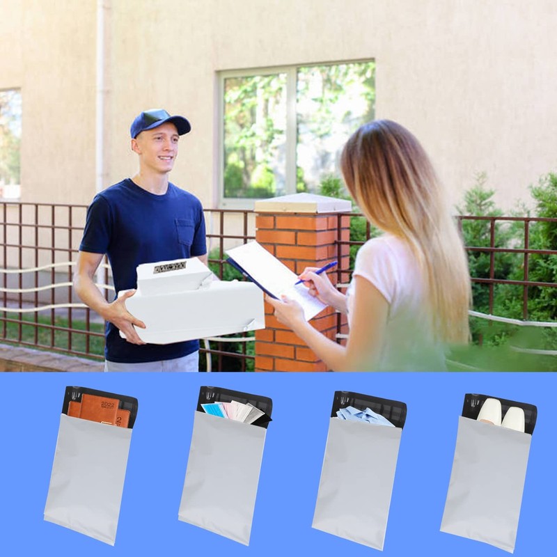 Poly Mailers Shipping Bags Mailing bags100pcs 4 Assorted Sizes White Shipping... gallery