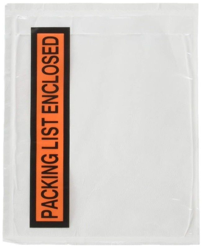 1000 pieces 4.5×5.5″ Clear with “PACKING LIST ENCLOSED” printing pouch envelo…