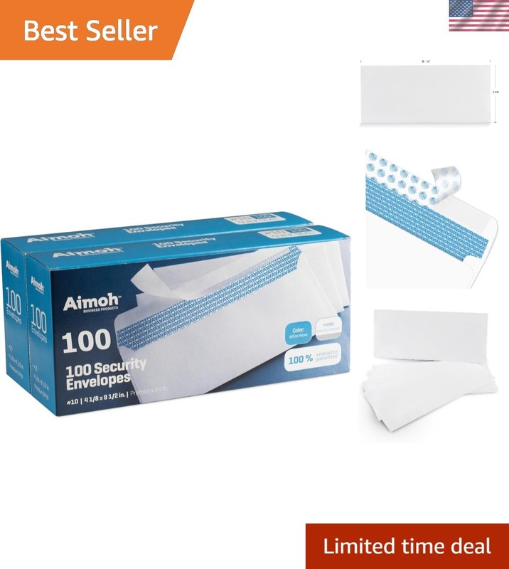 200 Count Self-Sealing Security Envelopes - Windowless, Inkjet & Laser Friendly