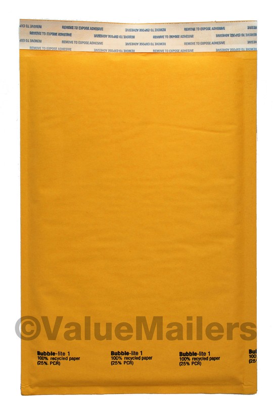 25 #1 7.25″x12″ KRAFT BUBBLE MAILERS PADDED ENVELOPES