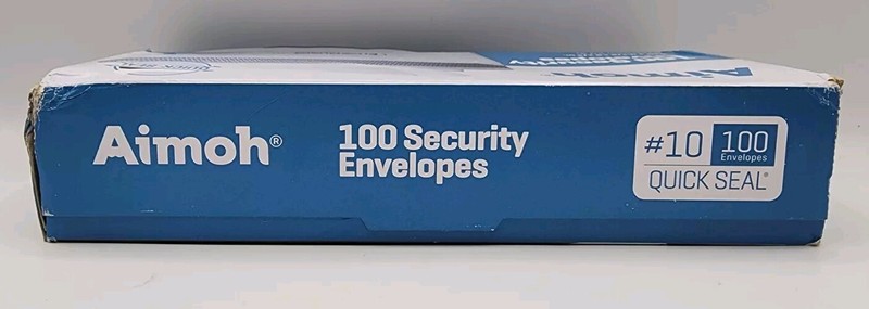 Aimoh #10 White Wove EnveGuard Security Tinted Self-Seal Envelopes Size 4⅛"×9½" gallery
