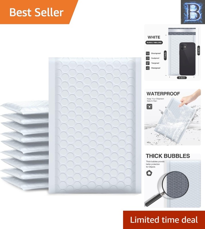 Durable 50-Pack Opaque Bubble Mailers 4×8 Inch – Ideal for Small Business Needs