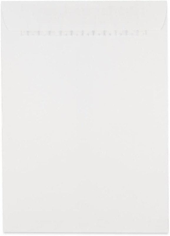 7 1/2 X 10 1/2 Open End Commercial Envelopes with Peel and Seal Closure – White
