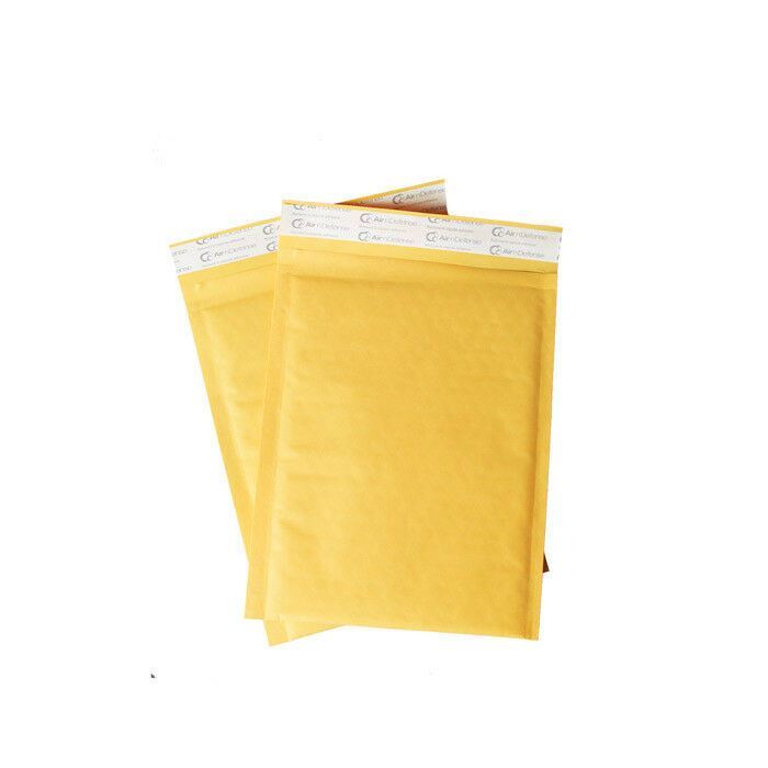 #00 5x10 Kraft Bubble Padded Envelopes Mailers Yellow Shipping Bags AirnDefense gallery