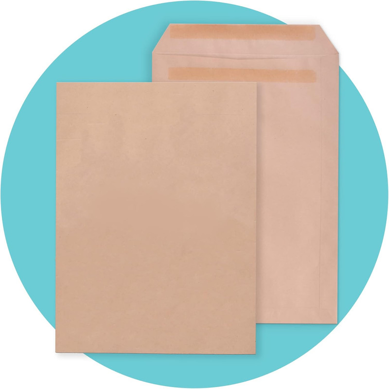 100 X C5 Manilla Self Seal Security Envelopes (Size: 229X164Mm) | Fully Opaque,