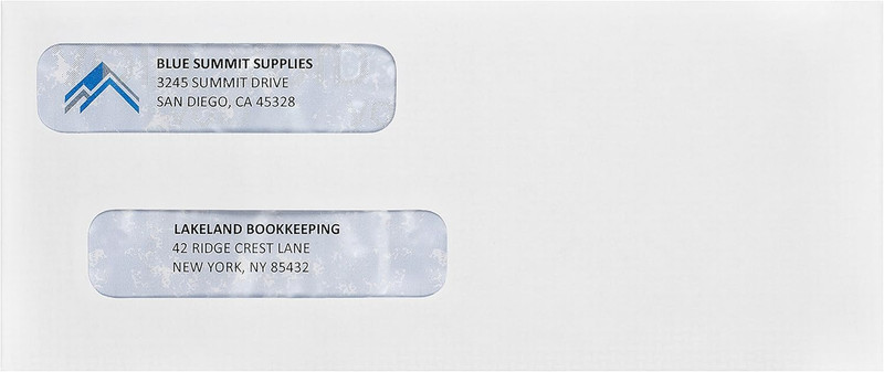 500 No. 8 Flip and Seal Double Window Security Check Envelopes - Designed for Qu gallery