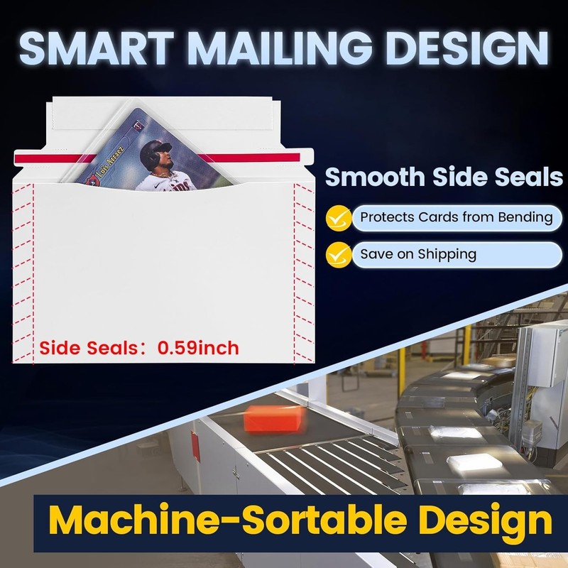 180 Pack Mailer Trading Card Envelopes，7" X 4.35" Trading Card Mailers for Shipp gallery