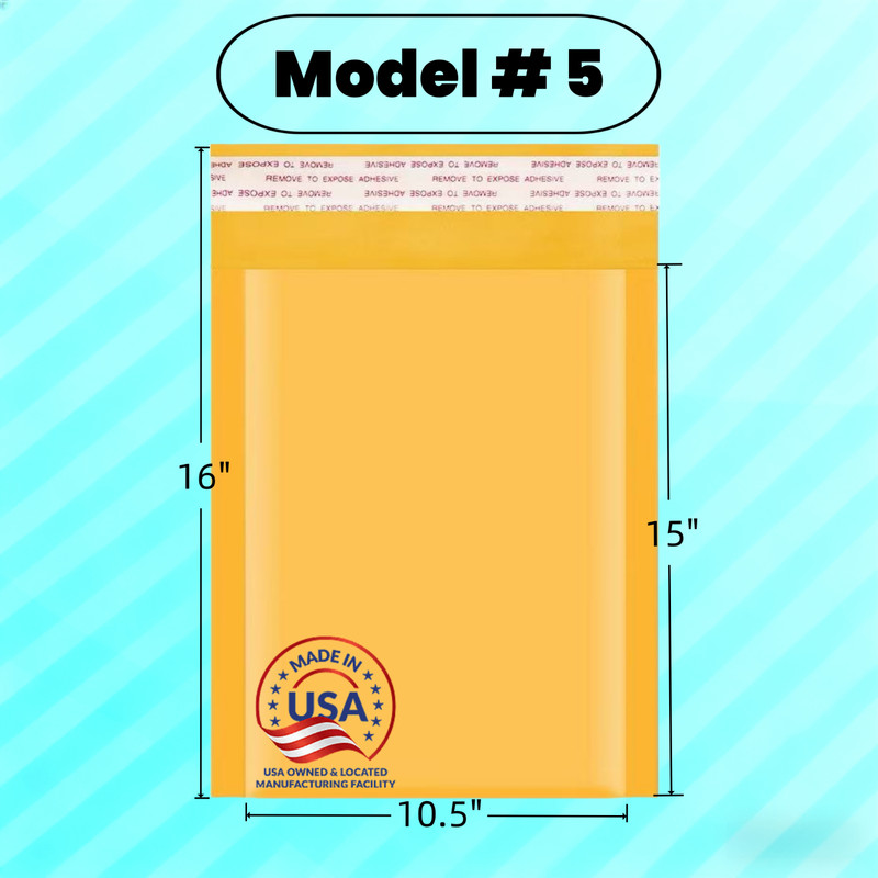 10.5X16 #5 Kraft Bubble Mailers Padded Envelopes Self Seal Shipping Packing Bags