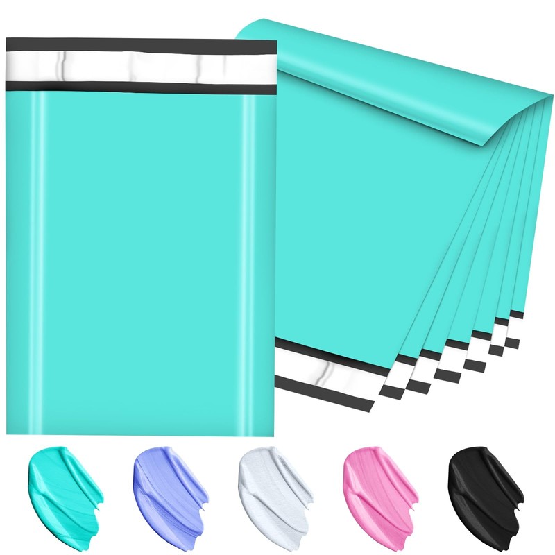 Poly Mailers 10x13 Inch 200 Pcs, Teal Shipping Bags, Mailing Envelopes with S...