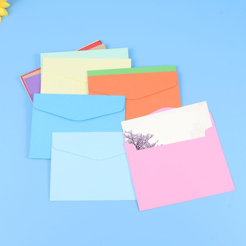 70pcs Simple Blank Envelope Letter Paper Storage Pouch Writing Envelope gallery