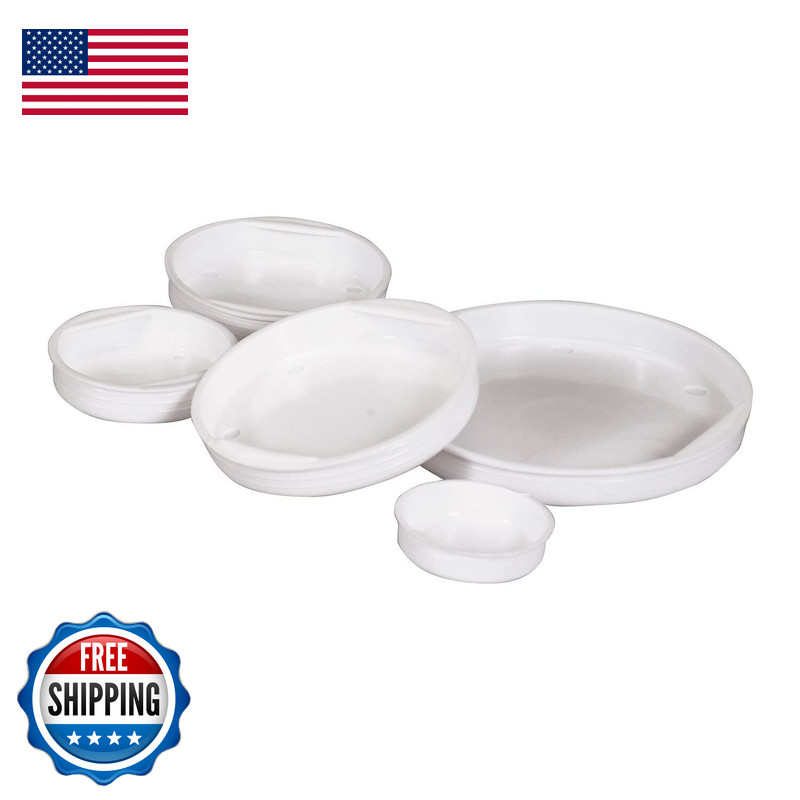 Aviditi Plastic End Caps For Mailing Tubes 2-1/2 Inch Diameter White 100 Pack