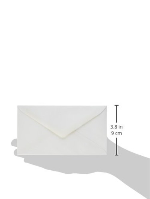 Lightweight 6 3/4" Gummed Flap White Envelopes, 100 Count for Secure Mailings gallery