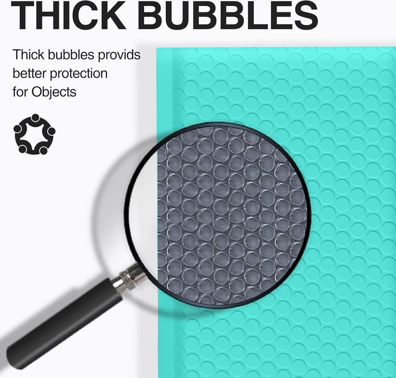 25pc Poly Padded Envelopes, Teal 10.5x16 Inch Bubble Mailers gallery