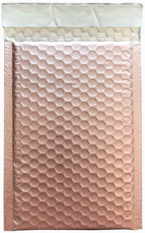 Matte Metallic Rose Gold Bubble Mailers 6X10 Inch Self Seal Padded Envelopes (25 gallery