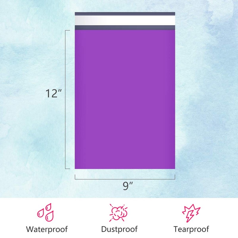 Poly Mailers 9x12 Inch Purple 200 Pack Bags #3 Strong Mailing Envelopes Bouti... gallery