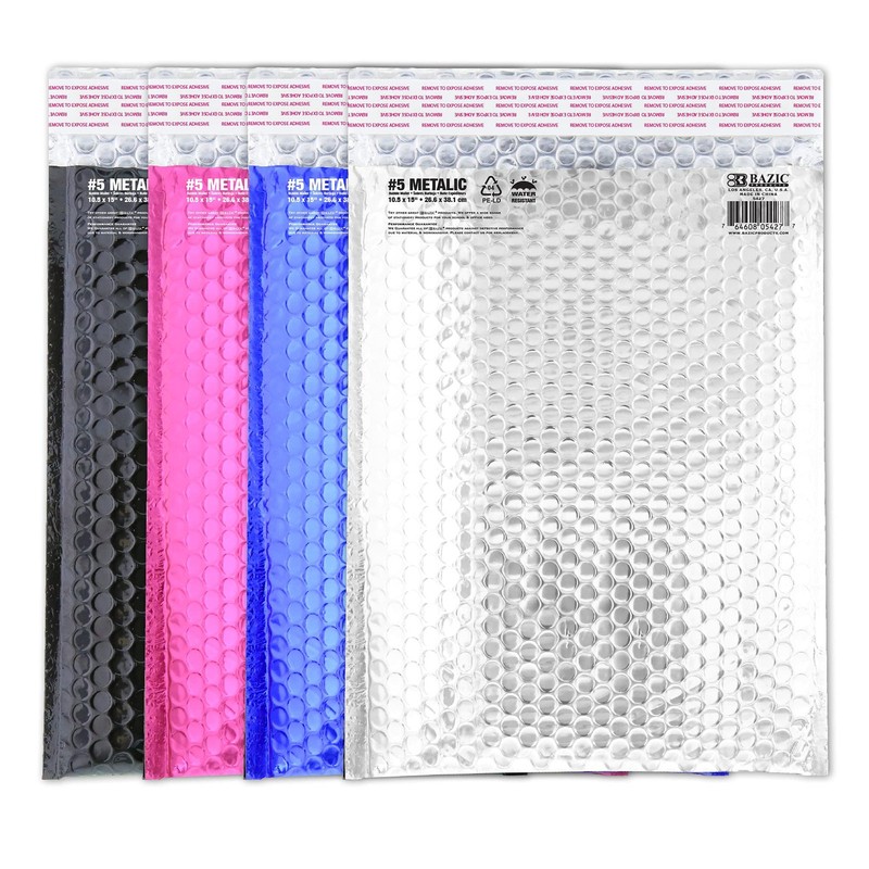 BAZIC Products Poly Bubble Mailers 10.5″x15″ #5 1-pack, Size 10.5″ x 15″