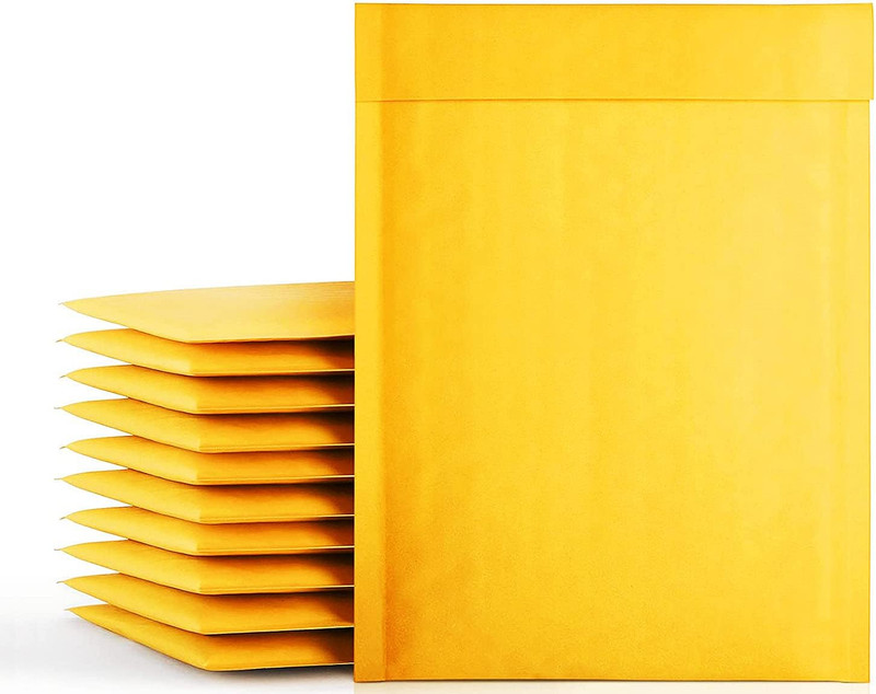 Kraft Bubble Mailers 6X10 Inch 50 Pcs,Small Self-Sealing Mail Shipping Bags,Yell