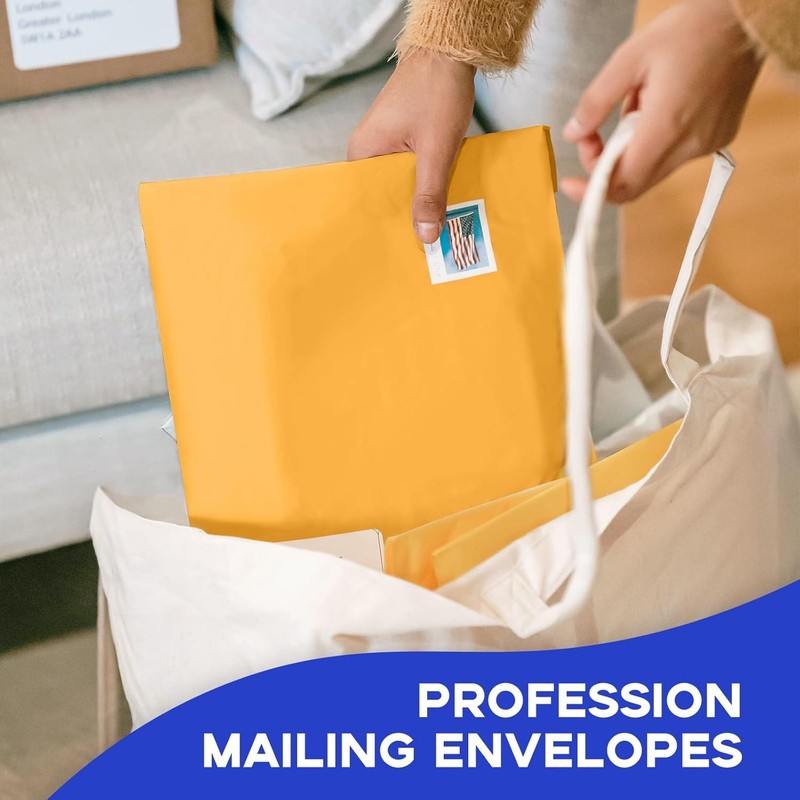 9x12 Manila Envelopes Self Seal 100 Pack, Goefun Yellow Brown 9x12, gallery