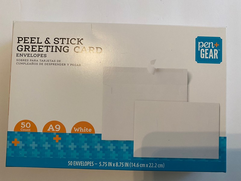Pen+Gear A9 Greeting Card Envelopes, Peel & Stick, White, 50/CT,
