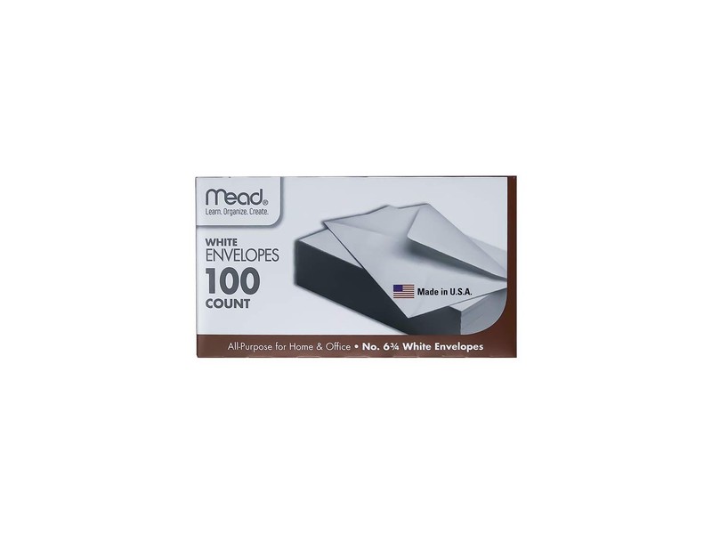 Envelopes 6 3/4 Inches Long White Box Of 100 Mailing Stationery Supplies gallery