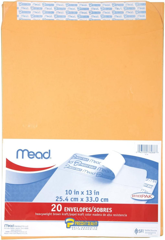 Press-It Seal-It Envelopes, 10 X 13 Inches, Office Pack 20 Count (76088) gallery