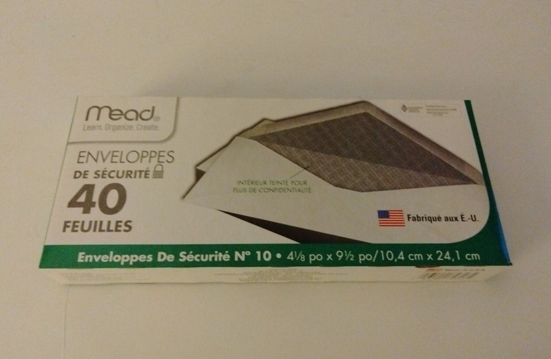 40 Security Envelopes White Letter Mailing Shipping, Confidential 4-1/8”x 9-1/2”