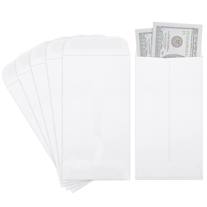 3.5×6.5 Money Envelopes, White Kraft #7 Coin Envelopes, Small Parts Envelope …
