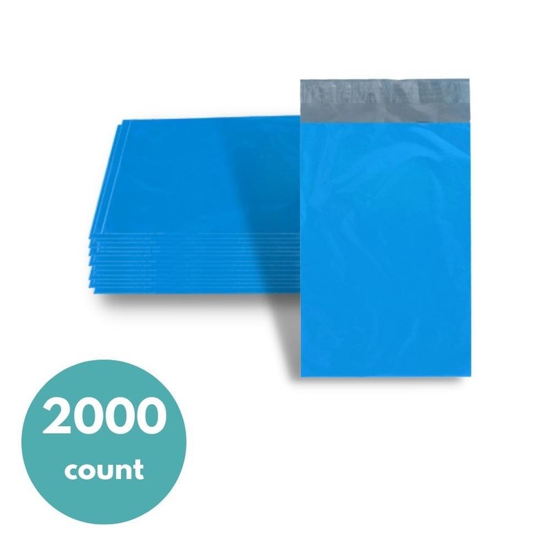 2000 6″x9″ Blue Poly Mailers Shipping Bags Packaging Envelopes 2 Mil Polybag