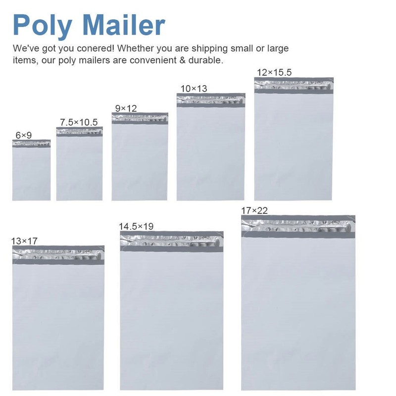 ANY SIZE POLY MAILERS SHIPPING MAILING BAGS ENVELOPES 2.5MIL gallery