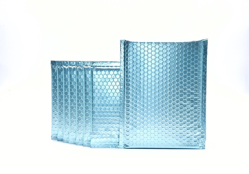 100 #0 Matte Metallic Ice Blue Poly Bubble Mailers Envelopes 6×10 DVD Wide CD