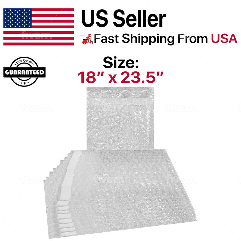 18″ x 23.5″ Bubble Pouches Bags Clear Self Seal Protective Cushioning Wrap 18×23