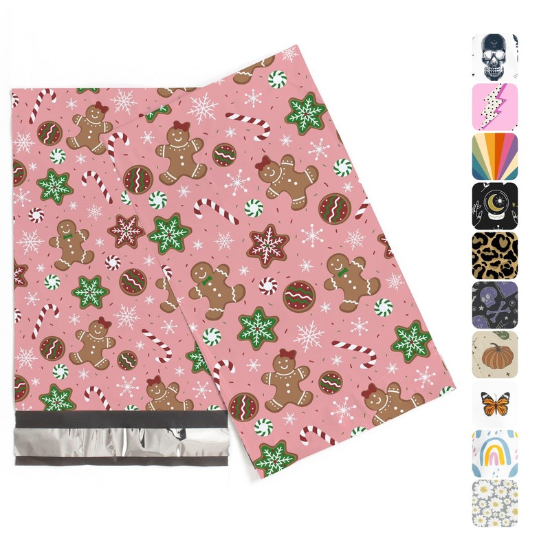200 PCS 6×9 Inch Poly Mailers Christmas Holiday Waterproof Shipping Bags Seal