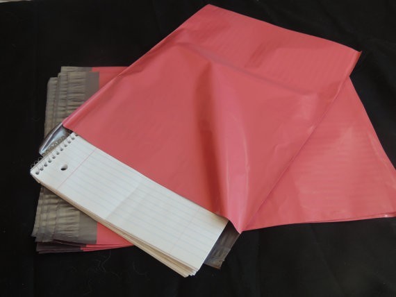 50 10x13 PINK AND BLUE POLY MAILERS ENVELOPES SHIPPING BAGS PLASTIC SELF SEAL gallery