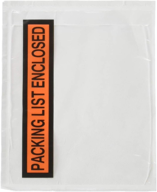 1000 Pieces 4.5X5.5 Clear with Packing List Enclosed Printing Pouch Envelope Bag gallery