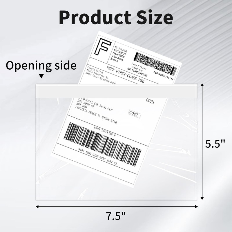 9527 Product 7.5" x 5.5" Clear Adhesive Top X | 200 Pack, gallery