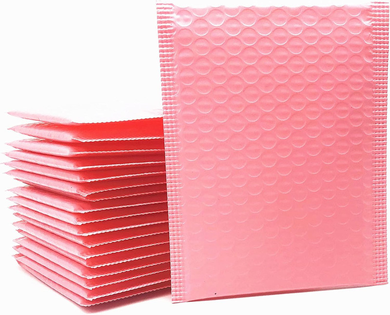 3.5X5 Inch Pink Poly Bubble Mailers Small Padded Envelopes Self-Sealing Shipping gallery