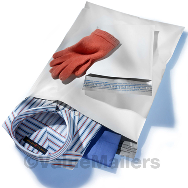 200 14.5×19 WHITE POLY MAILERS ENVELOPES 2.6 MIL BAGS 14.5 x 19