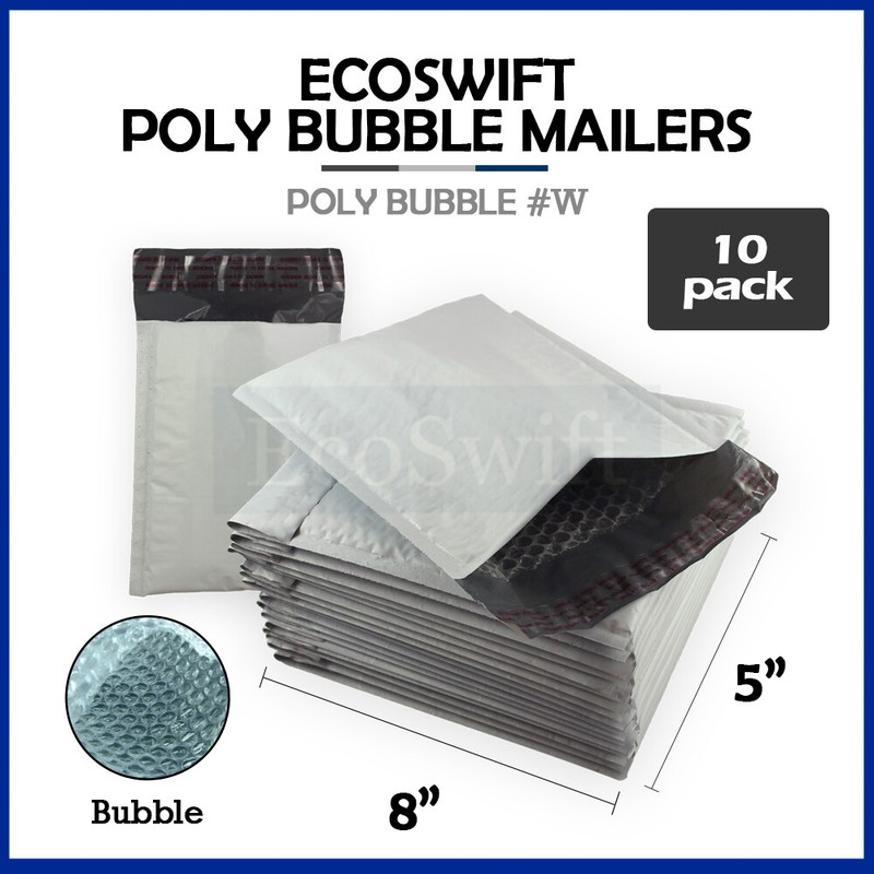 10 #000 4 x 8 EcoSwift Poly Bubble Padded Envelopes 5 x 8 ~ X-Wide Mailers Bags