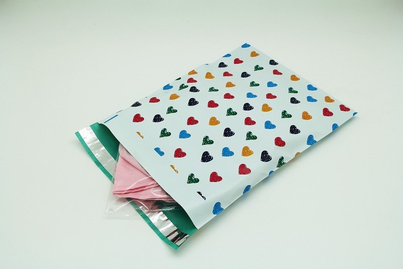 500 14.5x19 Colorful Hearts Designer Poly Mailers Envelopes Boutique Custom Bags gallery