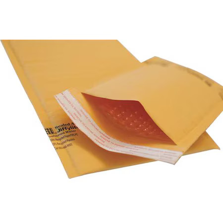 Jiffylite 100018415 Bubble Mailer, Paper, 10-3/4 In L, Kraft, Pk100