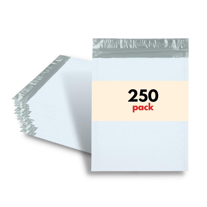 250 #00 5×10 Poly Padded Bubble Envelopes Mailers Shipping Bags 5″ x 10″