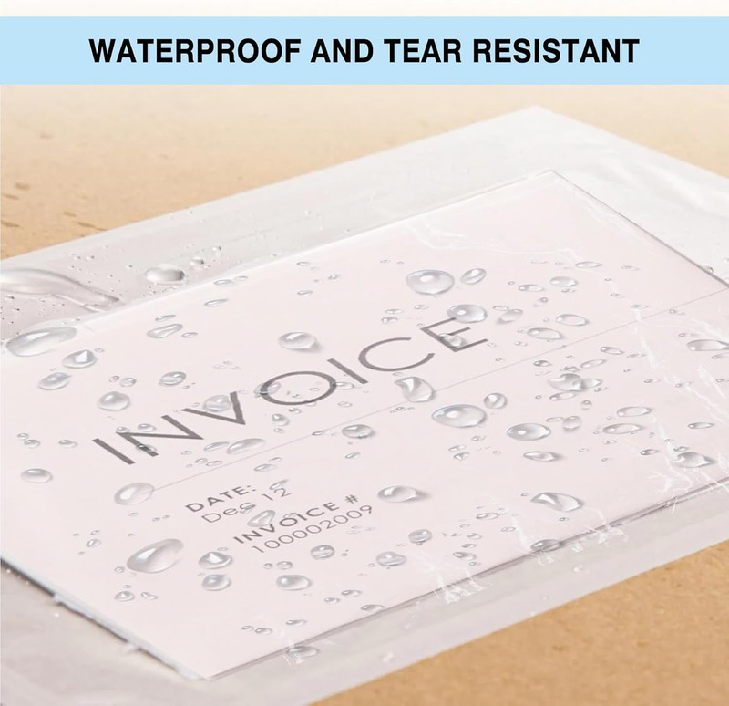 500 Pcs 9.5 X 12 Clear Packing List Envelopes Compatible with 8.5 X 11 Inch Pack gallery