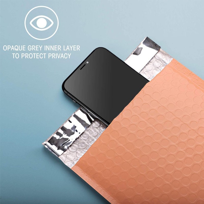 25 #0 Extra Wide 6.5x10 Peach Poly Bubble Envelopes Padded Shipping Mailers gallery